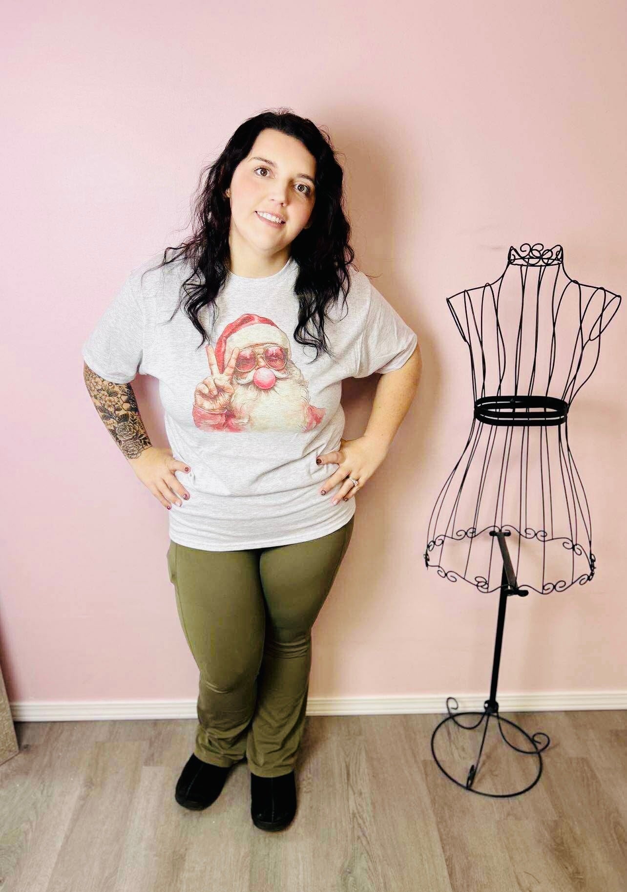 Bubble Gum Santa Tee