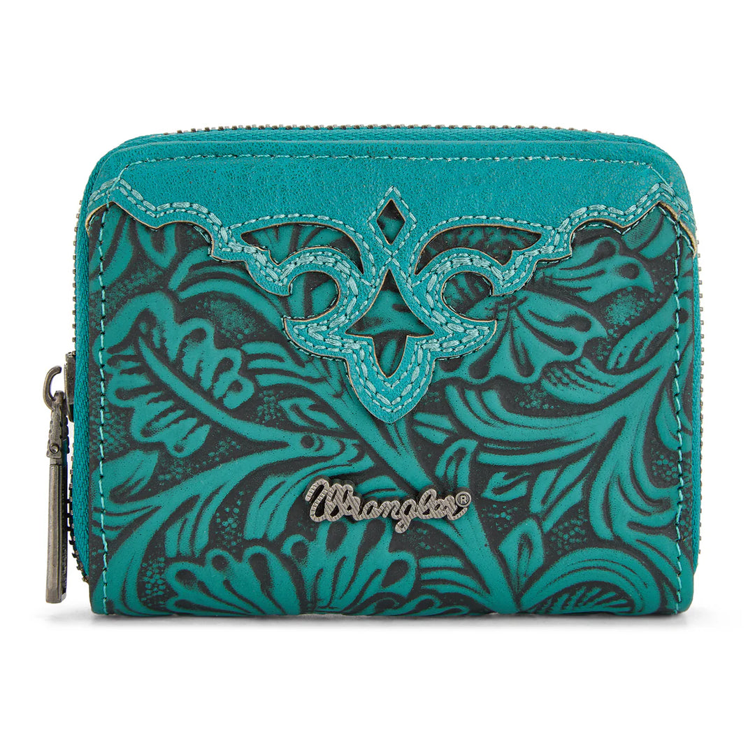 Wrangler Tooled Zip Wallet