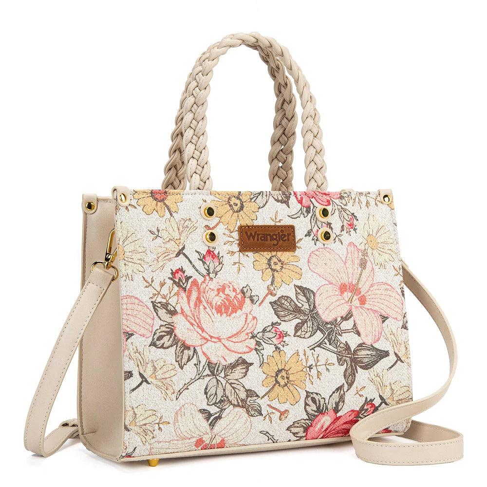 Wrangler Braided Floral Tote