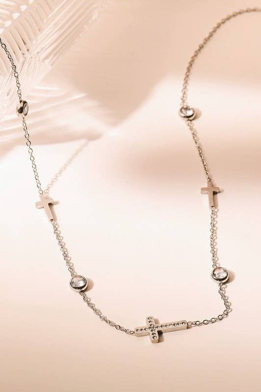 Silver Cross Necklace