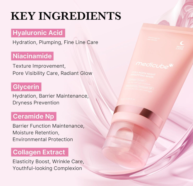 MEDICUBE Collagen Night Wrapping Mask: Jelly Brush