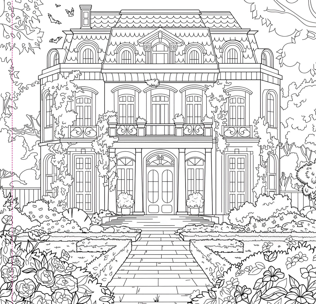 Goth Garden Adult Coloring Book