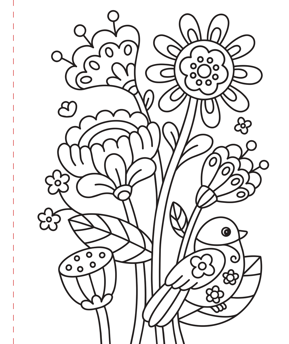 Large Print Coloring Book - Stress-Relief