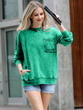 Load image into Gallery viewer, Sage Green Terry Washed Pullover
