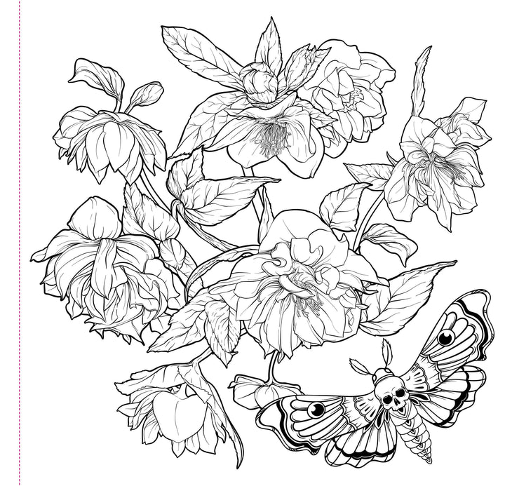Goth Garden Adult Coloring Book