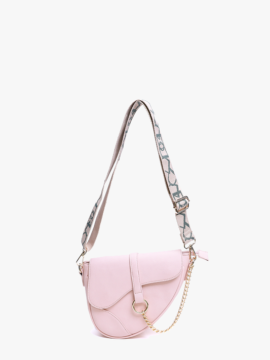 Asymmetrical Crossbody w/ Chain and Guitar Strap