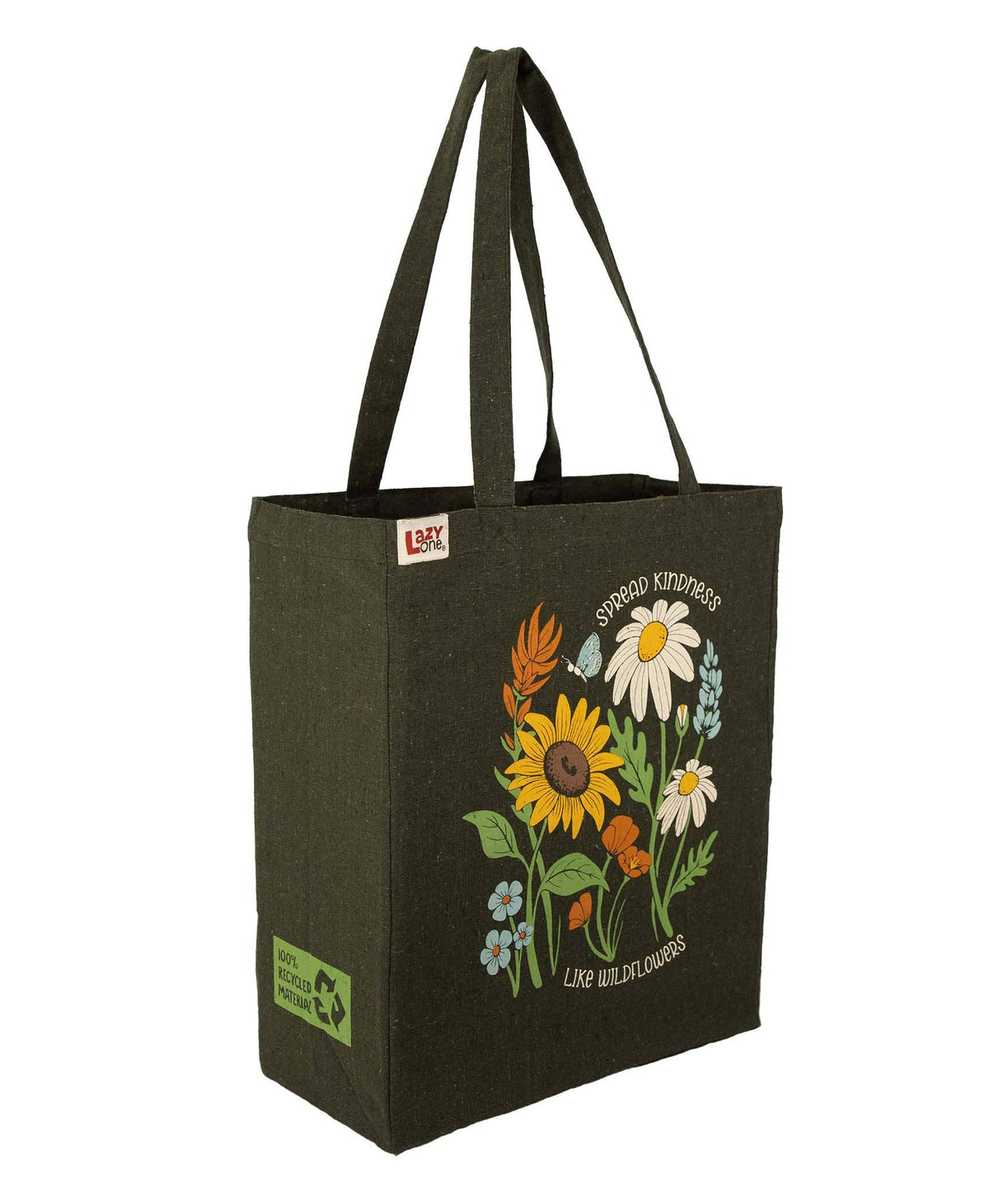 Wildflowers Canvas Tote Bags, Reusable Shopping Bags