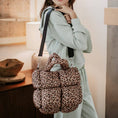 Load image into Gallery viewer, Brown Leopard Print Puffer Tote
