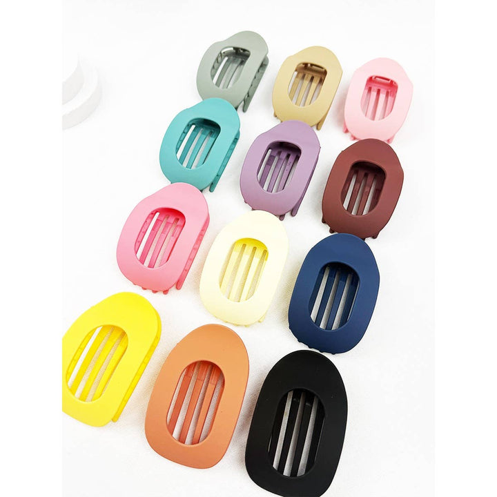 Oval Shape Flat Hair Clawclip