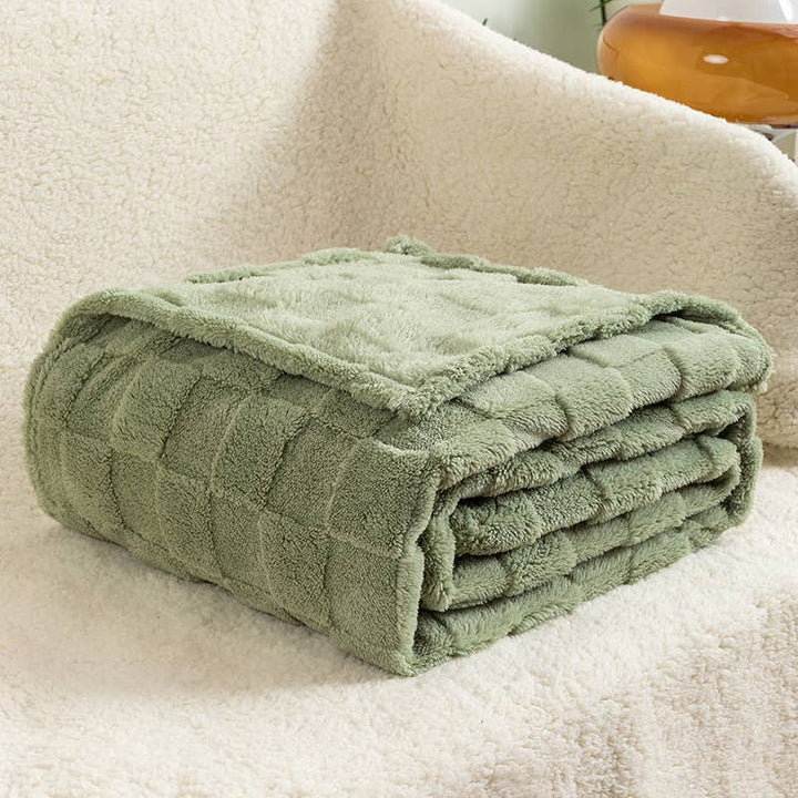 Green Checkerboard XL Throw