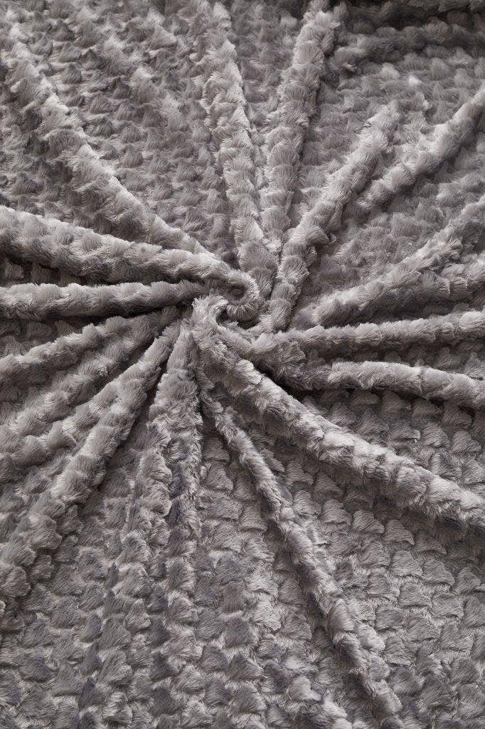 "You Are Not Alone" 1-Ply Faux Fur Patch Throw 50"x60"