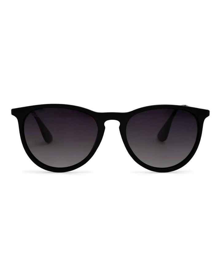 Women's Polarized Medium Horn Sunglasses - Black Ombré