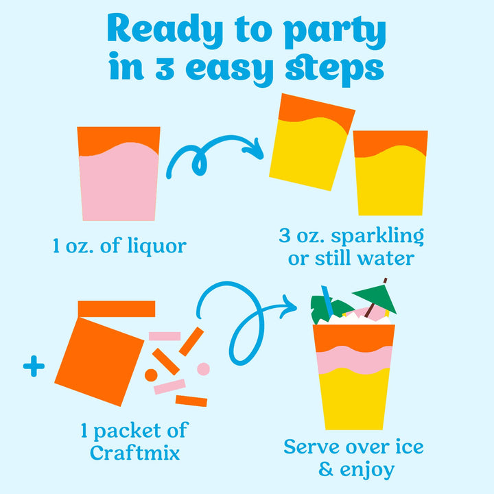 Cocktail Mixers - 12 Servings Variety Pack