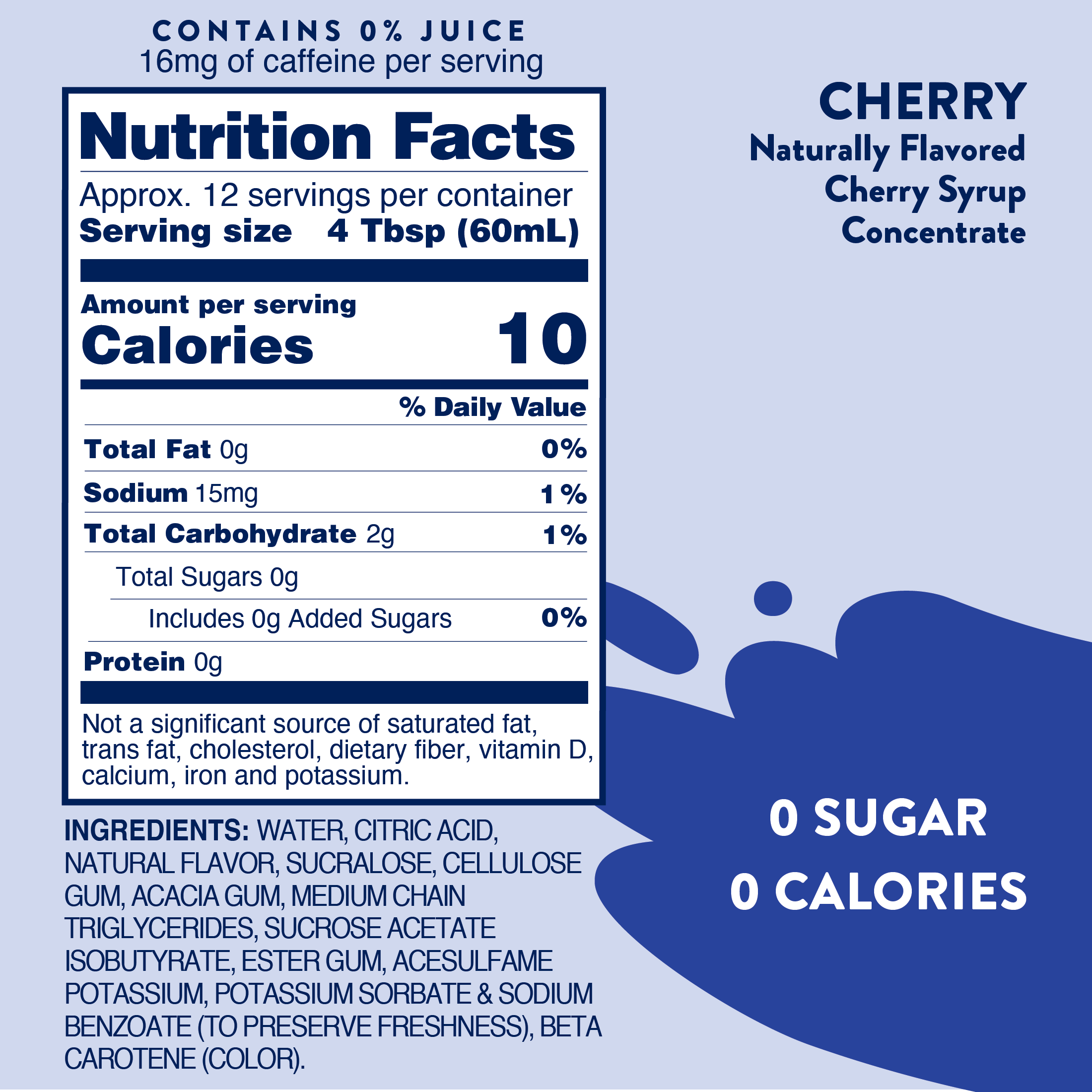 Sugar Free Cherry Cola Syrup