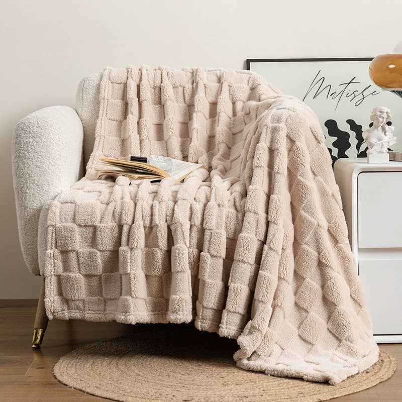 Green Checkerboard XL Throw