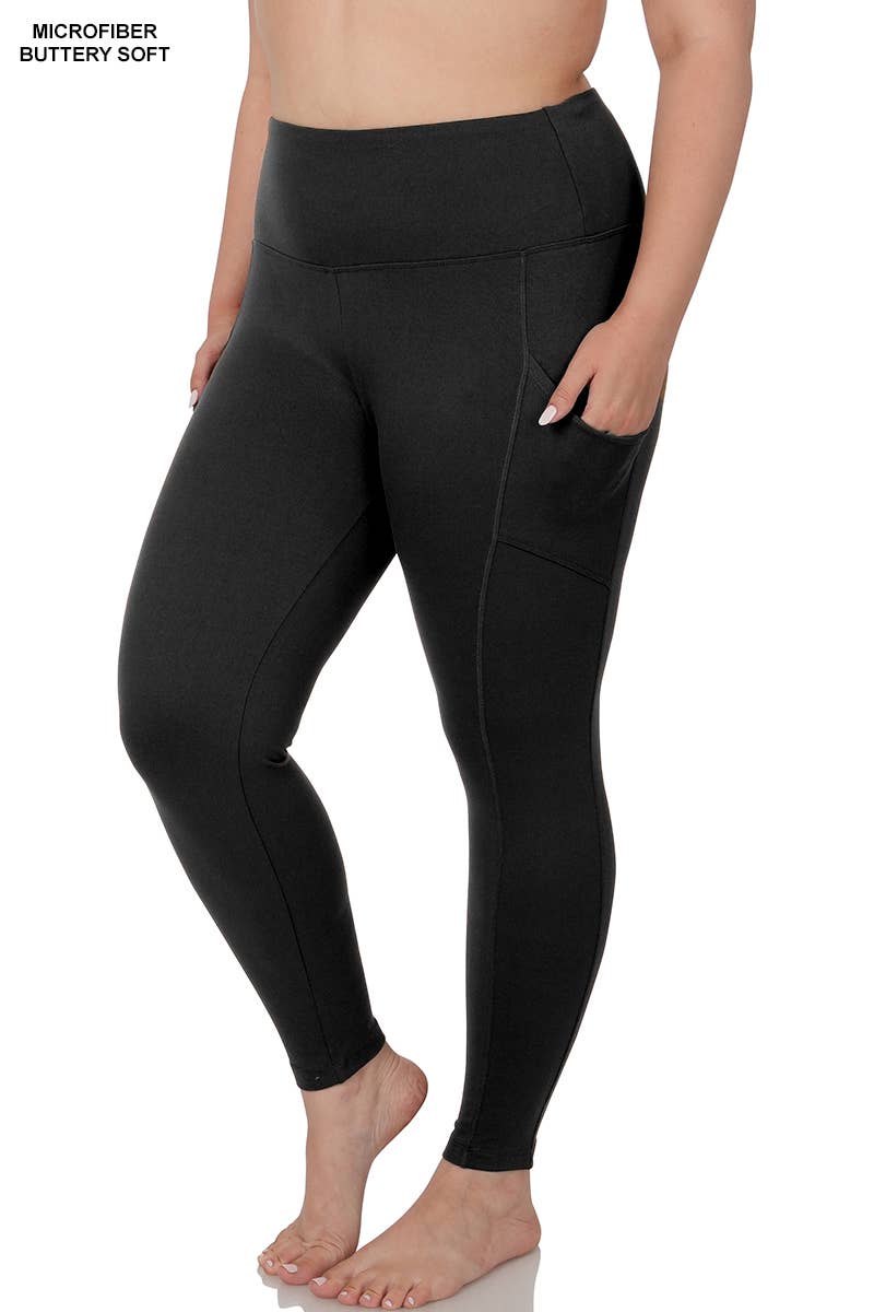 Brushed Microfiber Leggings w/ Pockets