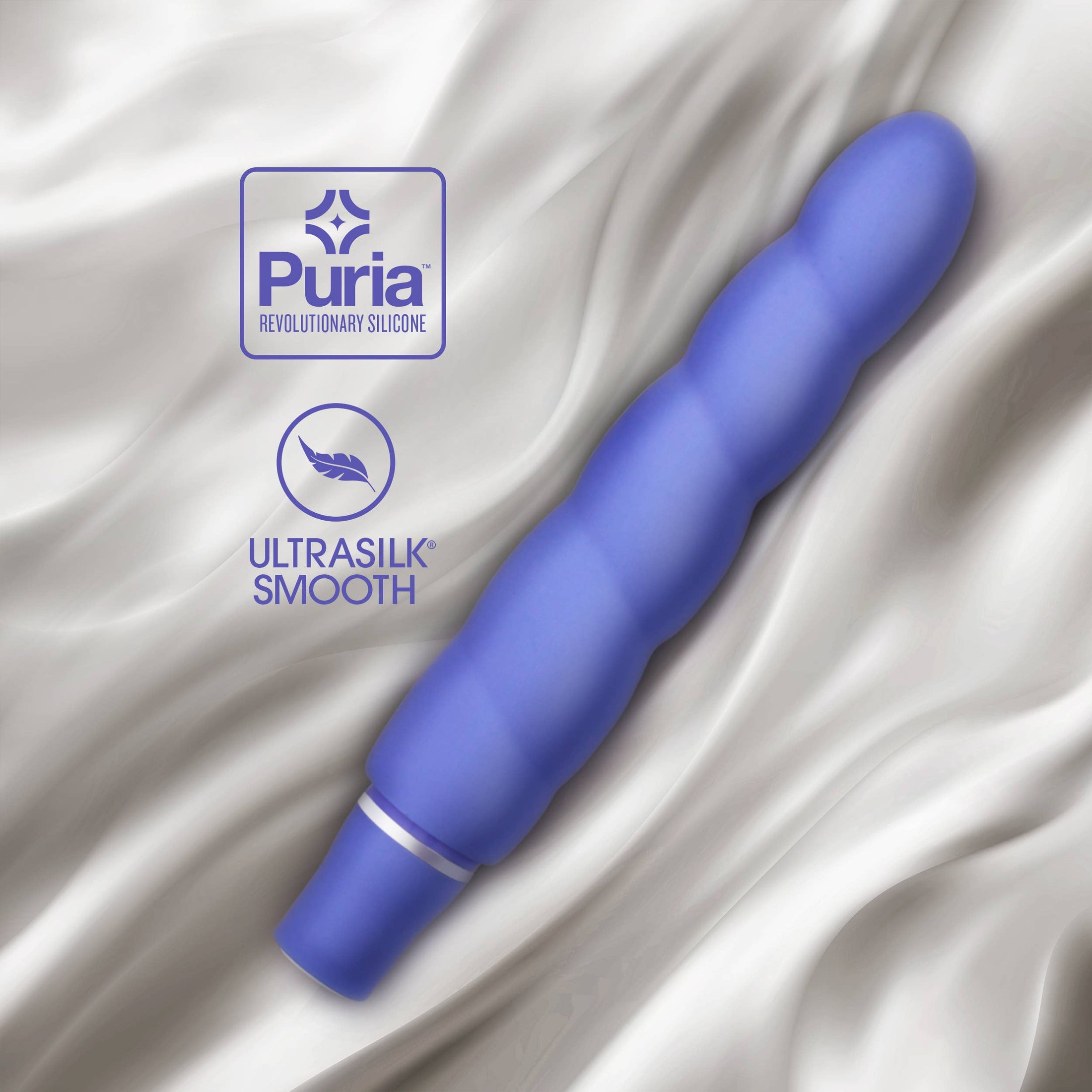 Luxe - Anastasia - 10 Functions Spiral Silicone Vibrator: Periwinkle