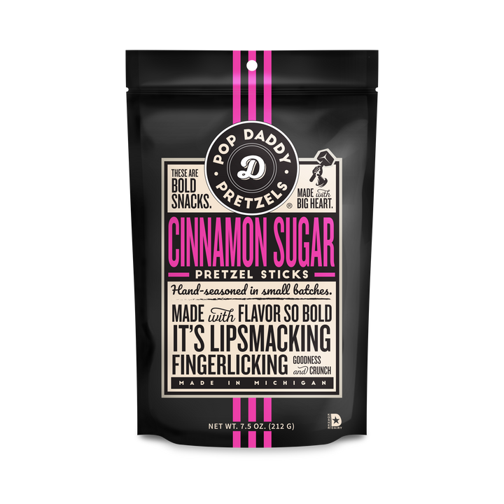 Pop Daddy – Cinnamon Sugar Seasoned Pretzels 7.5oz