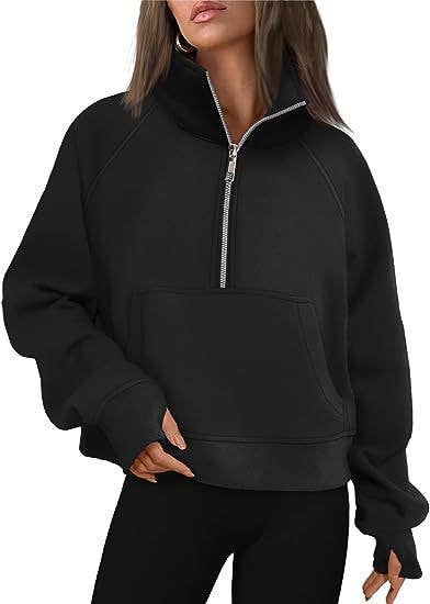 Athleisure half zip fleece jacket