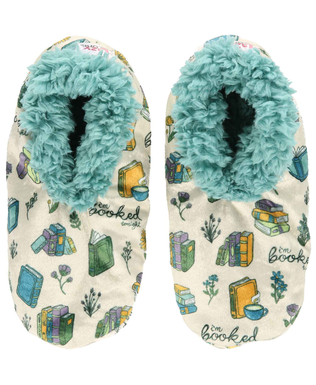 Plush Slipper Socks, Soft Slippers, Non-skid - Books: S/M