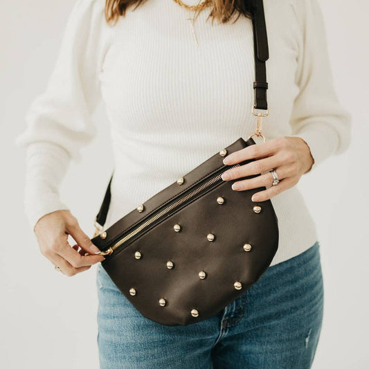 Chic Gold Studded Westlyn Bum Bag
