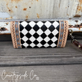 Load image into Gallery viewer, Zadie Checkered Tooled Leather Wallet
