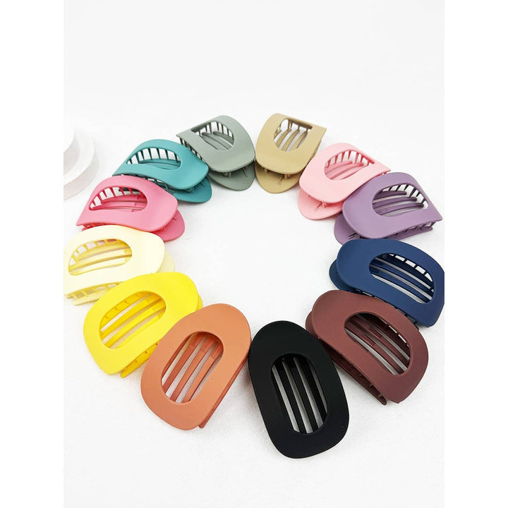 Oval Shape Flat Hair Clawclip