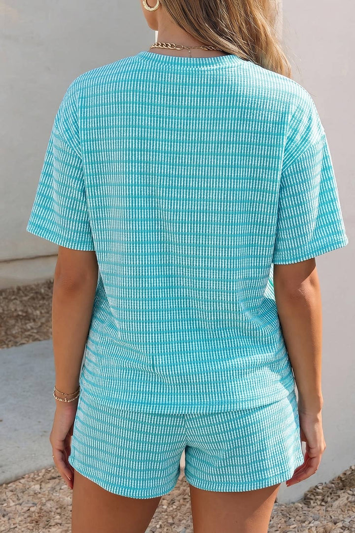 Rib Drawstring Short/Tee Set