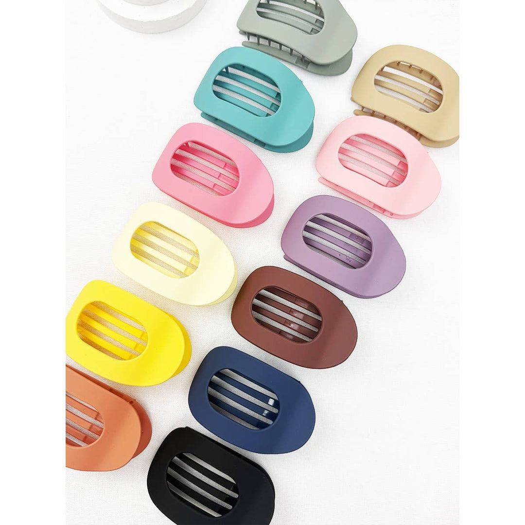 Oval Shape Flat Hair Clawclip