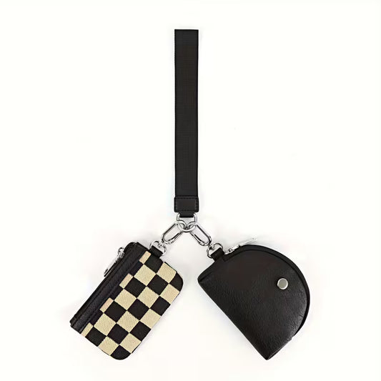 Checkered Wristlet