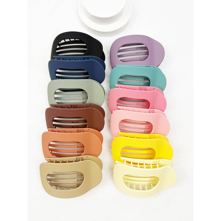Oval Shape Flat Hair Clawclip