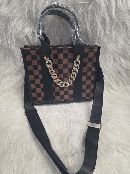 Checkered Chain Tote