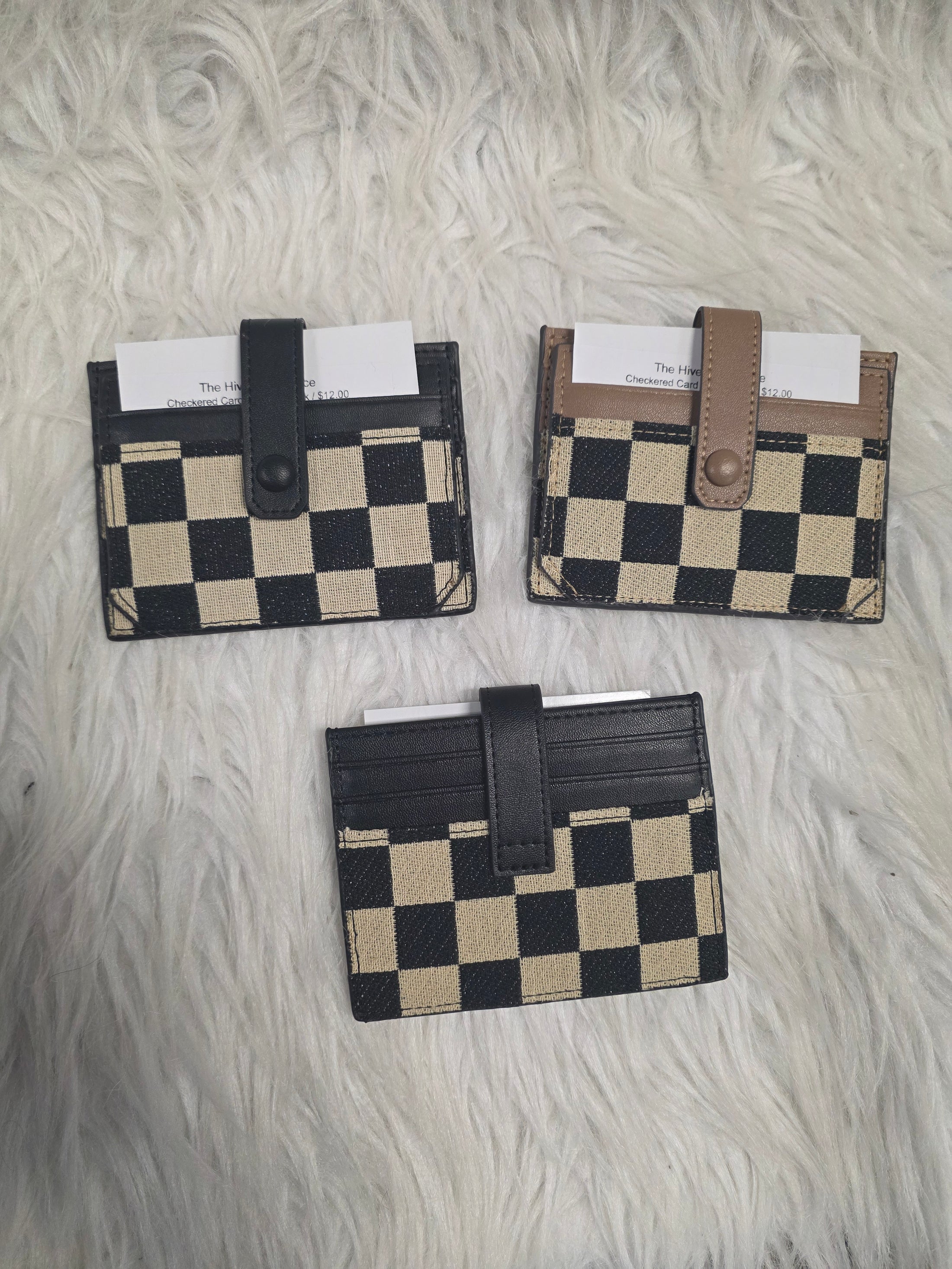 Checkered Card Wallet